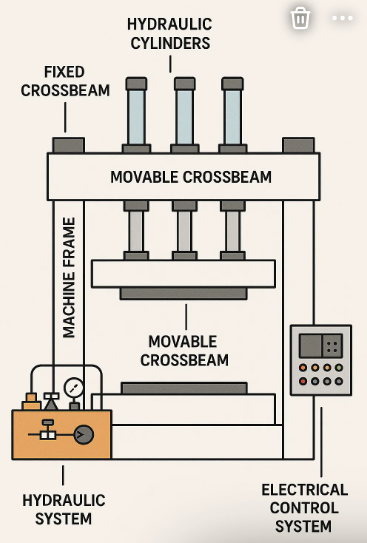 plywood cold press machine structure
