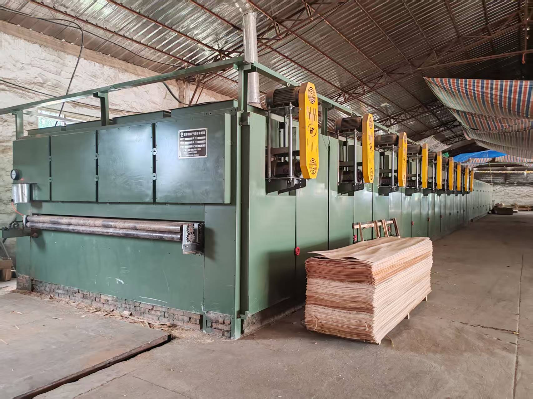 plywood core veneer roller dryer