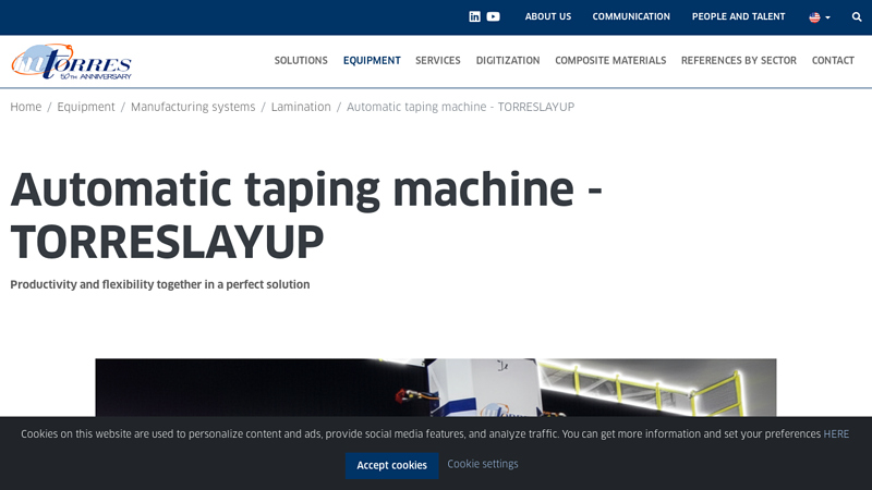 Automatic taping machine factory