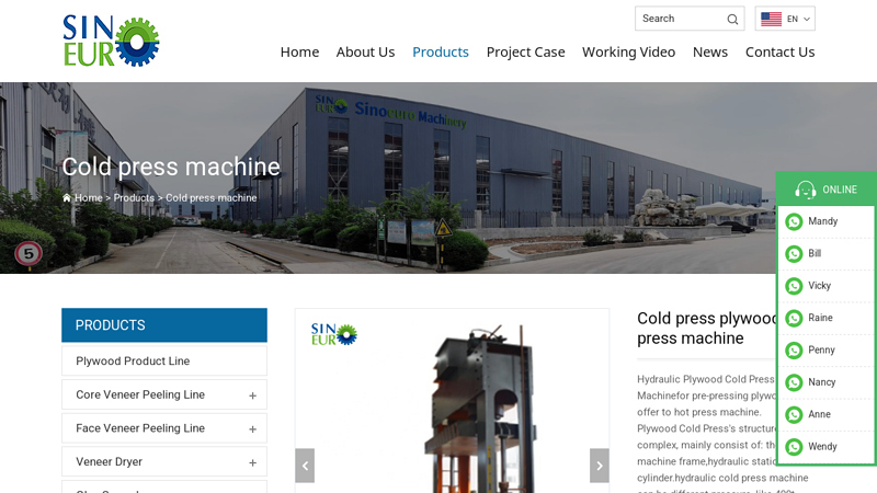 Cold press plywood press machine factory