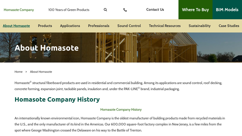 Homasote Company History and Manufacturing Process factory
