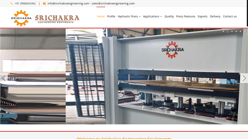 Hydraulic Press Manufacturers in India factory