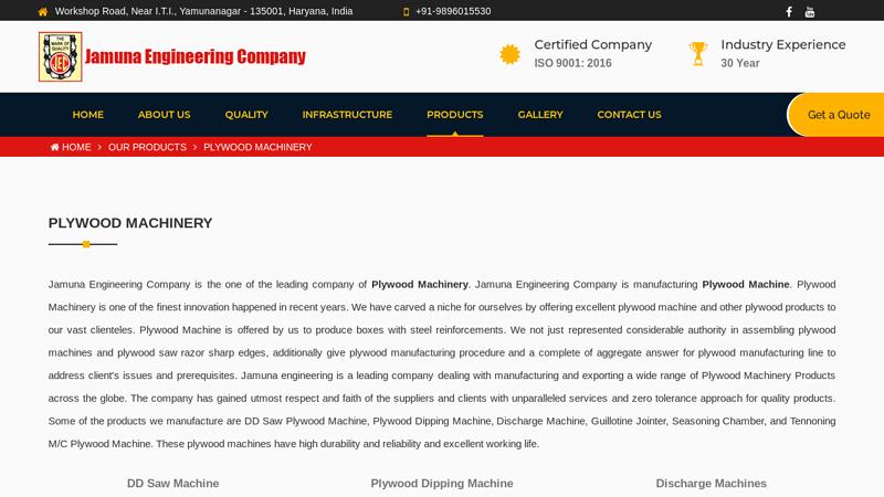 Manufacturer of Plywood Machinery factory