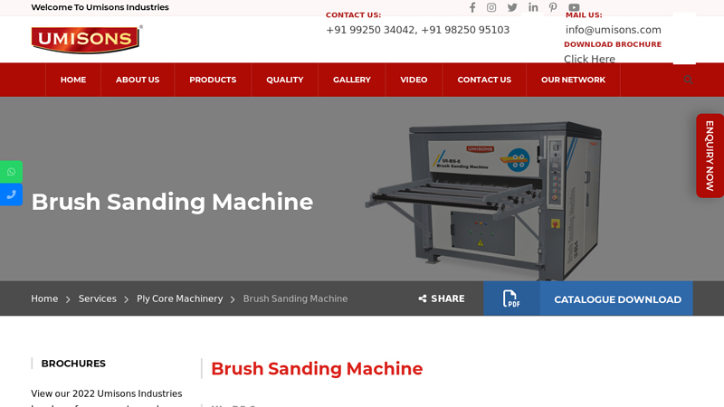 Plywood Brush Sanding Machine Manufacturer in Ahmedabad, India factory
