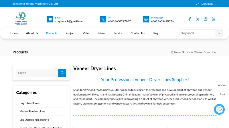 Veneer Dryer Lines Seller factory