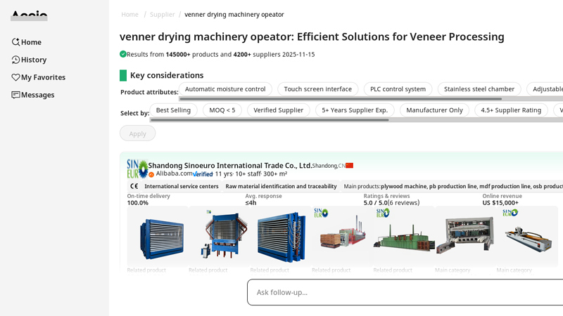 venner drying machinery opeator factory