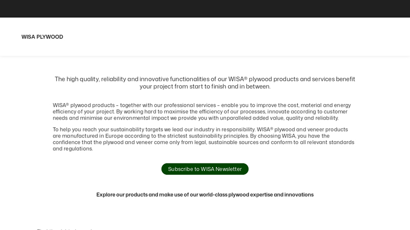 WISA Plywood factory