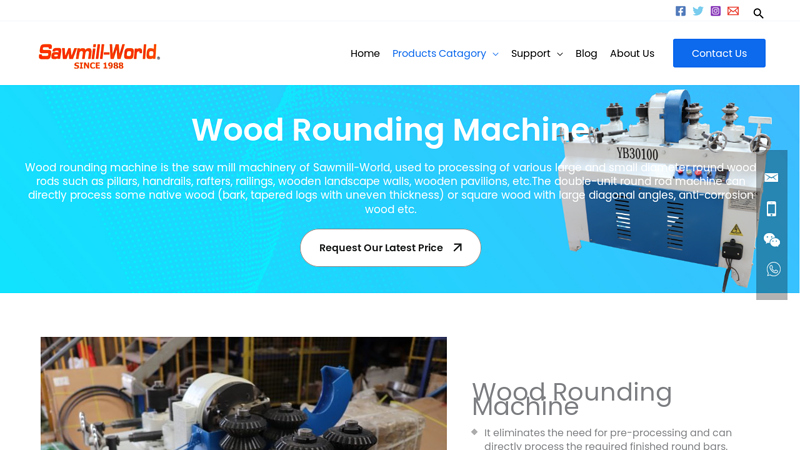 Wood Rounding Machine of Sawmill factory